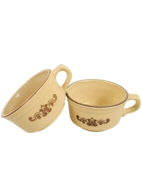 Vintage Pfaltzgraff Village Soup Mugs Set of 2